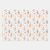 MUSIK SAFARI TIERE BABY GIFT GESCHENKPAPIER SET (Vorderseite 2)