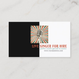 Musik-Sängervocalist-Mietmikrofon-Foto-Karte Visitenkarte