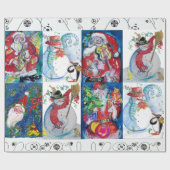 MUSIK SANTA UND SNOWMEN CHRISTMAS FERIEN GESCHENKPAPIER (Flach)