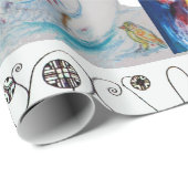 MUSIK SANTA UND SNOWMEN CHRISTMAS FERIEN GESCHENKPAPIER (Rolleneckpunkt)