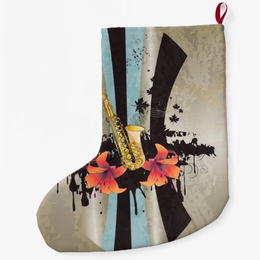 Musik, Saxophon Großer Weihnachtsstrumpf (Rückseite)