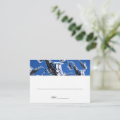 Musik Saxophone Bar Mitzvah Sitzkarte Platzkarte (Stehend Vorderseite)