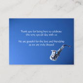 Musik Saxophone Bar Mitzvah Sitzkarte Platzkarte (Rückseite)