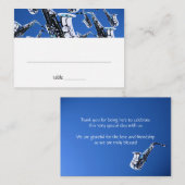 Musik Saxophone Bar Mitzvah Sitzkarte Platzkarte (Vorne/Hinten)