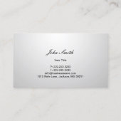 Musik Schönes weißes Piano Visitenkarte (Rückseite)