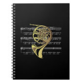 Musik ~ Schwarz-Hintergrund des französischen Notizblock (Vorderseite)