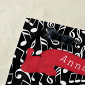 Musik-schwarzer Hintergrund Strandtuch (Beispiel)