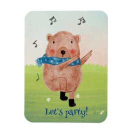 Musik sehen, Tanzpostkarte hören Magnet