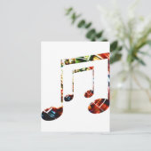 Musik Sparkle Rote PostCards Postkarte (Stehend Vorderseite)