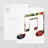 Musik Sparkle Rote PostCards Postkarte (Vorne/Hinten)