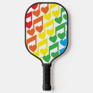 Musik Spaß Notizen Notation Muster Regenbogen Pickleball Schläger