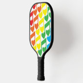 Musik Spaß Notizen Notation Muster Regenbogen Pickleball Schläger (Links)