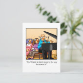 Musik Spaß Piano Postcard Postkarte (Stehend Vorderseite)