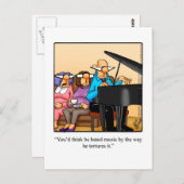 Musik Spaß Piano Postcard Postkarte (Vorne/Hinten)