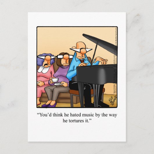 Musik Spaß Piano Postcard Postkarte (Vorderseite)