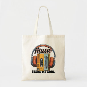 Musik speist meine Seele Vintage-Musik Tragetasche