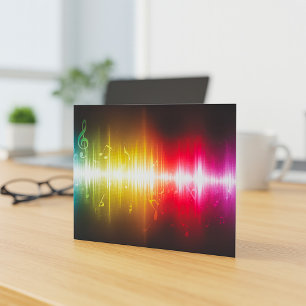 Musik-Spektrum-Schallwelle Lebendiger Audio-Visual Einladung