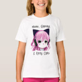 Musik, Spiele und Katzen | Anime Girl T-Shirt (Vorderseite)
