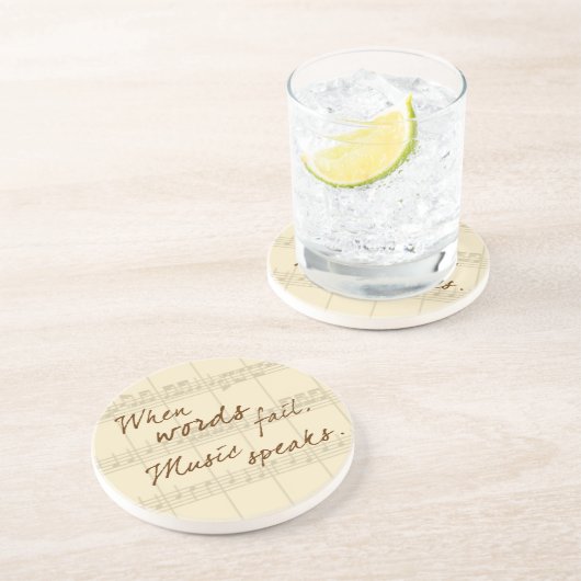 Musik spricht getränkeuntersetzer (Seite)