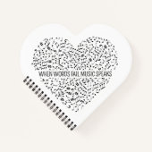 Musik spricht Herz Notizblock (Vorderseite)