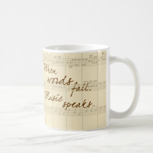Musik spricht kaffeetasse