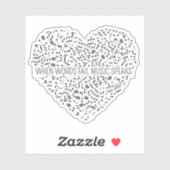 Musik spricht kundenspezifische Cut Aufkleber (Blatt)