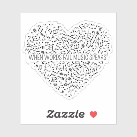 Musik spricht kundenspezifische Cut Aufkleber (Blatt)