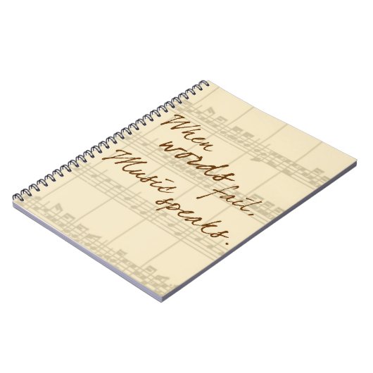 Musik spricht notizblock (Linke Seite)