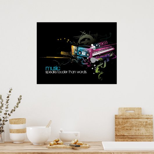 Musik spricht poster (Küche)
