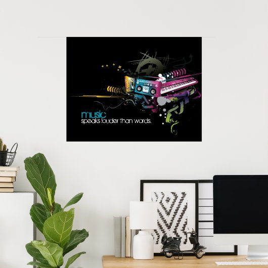Musik spricht poster (Heimbüro)