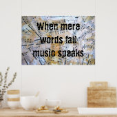 Musik spricht poster (Küche)
