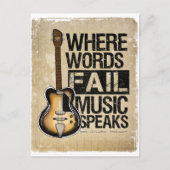 Musik spricht postkarte (Vorderseite)