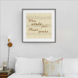 Musik spricht ungerahmt poster