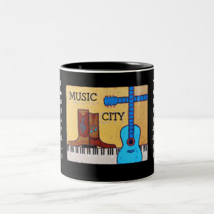 MUSIK-STADT-TASSE ZWEIFARBIGE TASSE