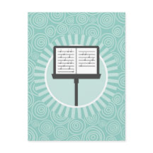 Musik Stand Fun Türkis Swirt Musiker