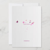 Musik Stand Pink Einladung (Rückseite)