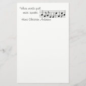 Musik - Stationery Briefpapier (Vorderseite)
