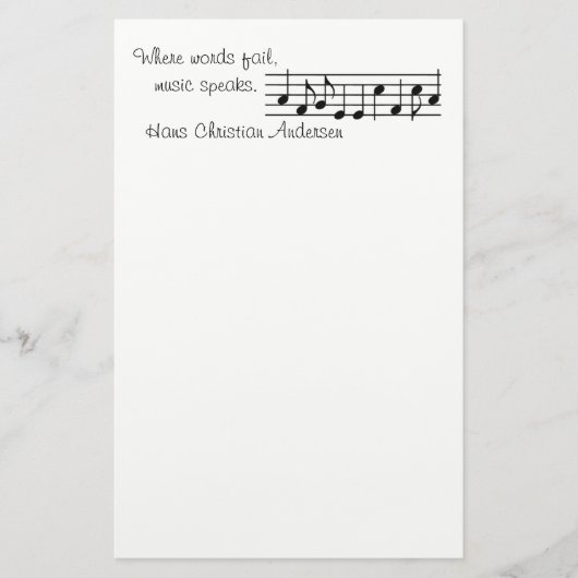 Musik - Stationery Briefpapier (Vorderseite)