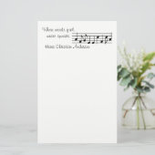 Musik - Stationery Briefpapier (Stehend Vorderseite)