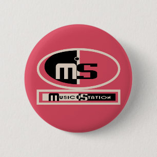 Musik-Stations-Knopf Button