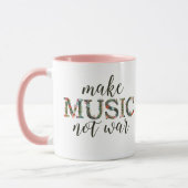 Musik statt Blumentext machen Tasse (Links)