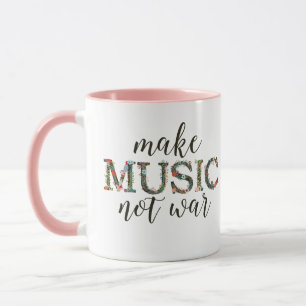 Musik statt Blumentext machen Tasse