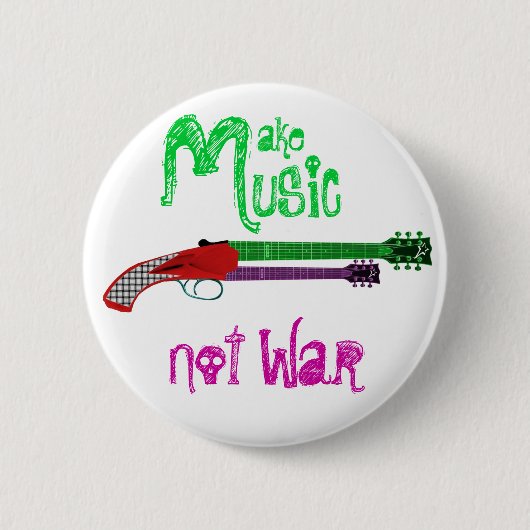 Musik statt Krieg Button (Vorderseite)