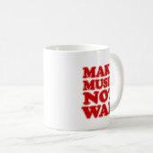 Musik statt Krieg Coole Tasse (VorderseiteRechts)