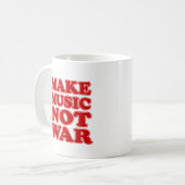 Musik statt Krieg Coole Tasse (Vorderseite Links)