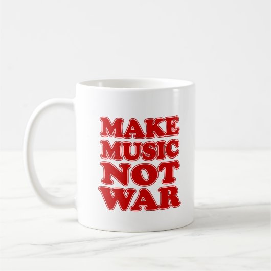 Musik statt Krieg Coole Tasse (Links)