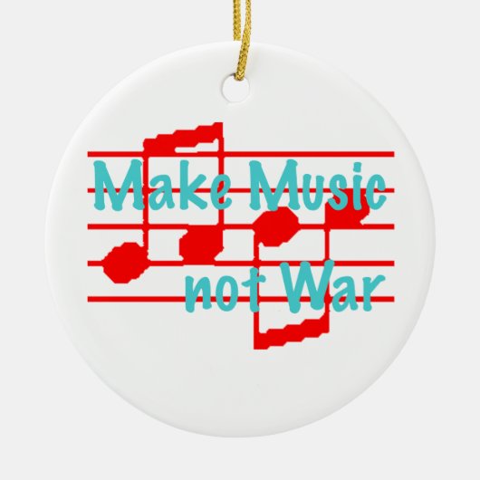 Musik statt Krieg Keramikornament (Vorne)
