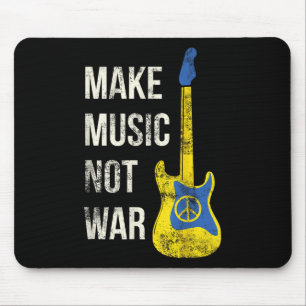 Musik statt Krieg Vintage Gitarrenliebhaber & Amp; Mousepad