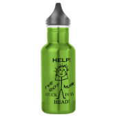 Musik steckt in meinem Kopf fest Edelstahlflasche (Links)