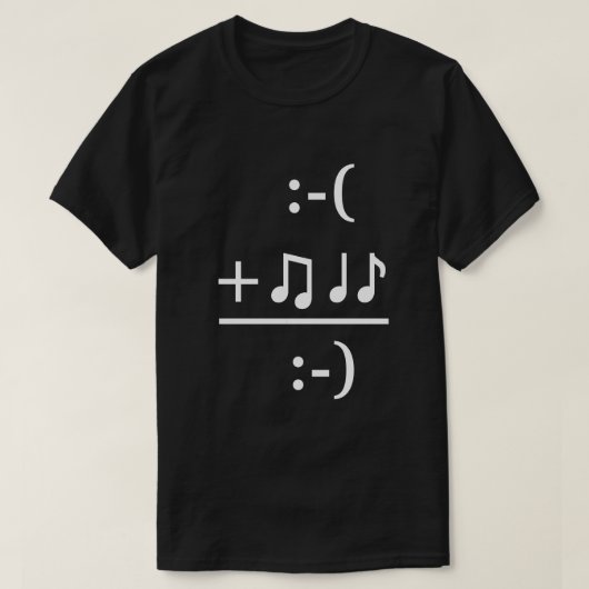Musik stellt mich glückliches Text-Shirt her T-Shirt (Design vorne)